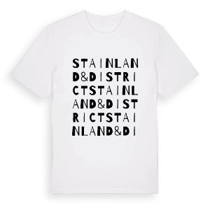 Stainland & District ordlek t-shirt – ekologisk bomull t-shirt från Pinshirt
