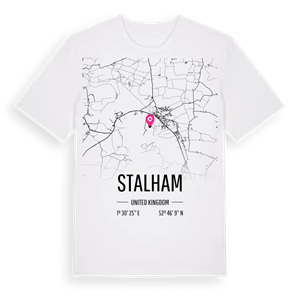 Stalham karta t-shirt – ekologisk bomull t-shirt från Pinshirt