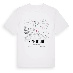 Stambridge karta t-shirt – ekologisk bomull t-shirt från Pinshirt