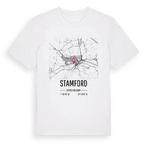 Stamford karta t-shirt – ekologisk bomull t-shirt från Pinshirt