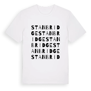 Stanbridge ordlek t-shirt – ekologisk bomull t-shirt från Pinshirt