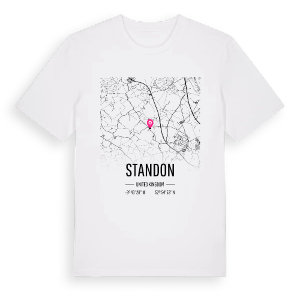Standon karta t-shirt – ekologisk bomull t-shirt från Pinshirt