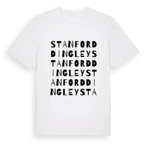 Stanford Dingley ordlek t-shirt – ekologisk bomull t-shirt från Pinshirt