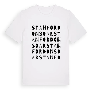 Stanford on Soar ordlek t-shirt – ekologisk bomull t-shirt från Pinshirt