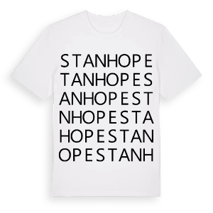 Stanhope ordlek t-shirt – ekologisk bomull t-shirt från Pinshirt