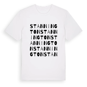 Stannington ordlek t-shirt – ekologisk bomull t-shirt från Pinshirt