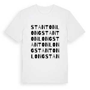 Stanton Long ordlek t-shirt – ekologisk bomull t-shirt från Pinshirt