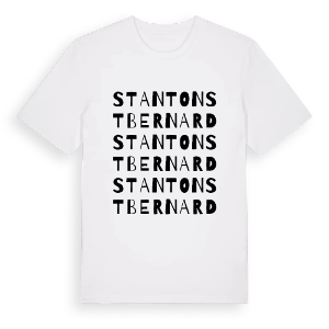 Stanton St Bernard ordlek t-shirt – ekologisk bomull t-shirt från Pinshirt