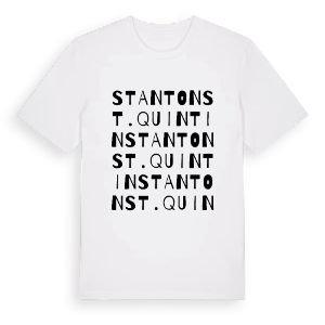 Stanton St. Quintin ordlek t-shirt – ekologisk bomull t-shirt från Pinshirt