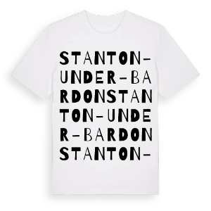 Stanton-under-Bardon ordlek t-shirt – ekologisk bomull t-shirt från Pinshirt