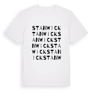 Stanwick ordlek t-shirt – ekologisk bomull t-shirt från Pinshirt