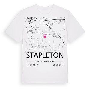 Stapleton karta t-shirt – ekologisk bomull t-shirt från Pinshirt