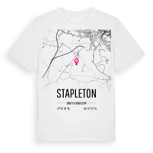 Stapleton karta t-shirt – ekologisk bomull t-shirt från Pinshirt