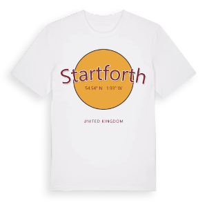 Startforth cirkel t-shirt – ekologisk bomull t-shirt från Pinshirt