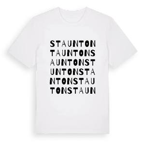 Staunton ordlek t-shirt – ekologisk bomull t-shirt från Pinshirt