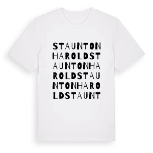 Staunton Harold ordlek t-shirt – ekologisk bomull t-shirt från Pinshirt