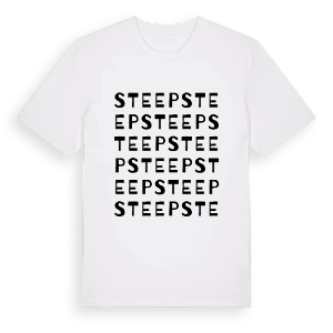 Steep ordlek t-shirt – ekologisk bomull t-shirt från Pinshirt
