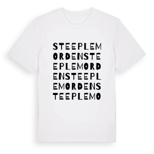 Steeple Morden ordlek t-shirt – ekologisk bomull t-shirt från Pinshirt