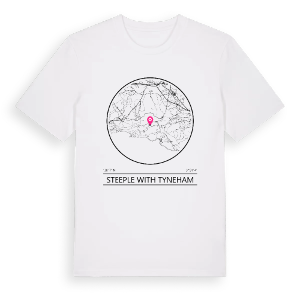 Steeple with Tyneham t-shirt – ekologisk bomull t-shirt från Pinshirt