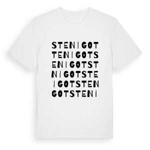 Stenigot ordlek t-shirt – ekologisk bomull t-shirt från Pinshirt