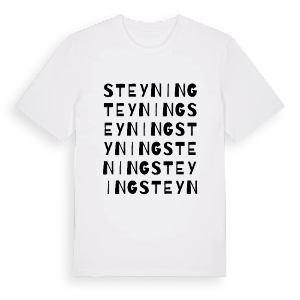 Steyning ordlek t-shirt – ekologisk bomull t-shirt från Pinshirt