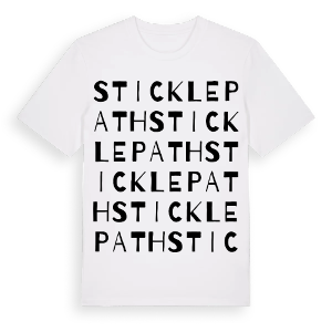 Sticklepath ordlek t-shirt – ekologisk bomull t-shirt från Pinshirt