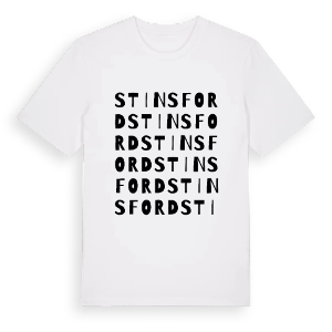 Stinsford ordlek t-shirt – ekologisk bomull t-shirt från Pinshirt