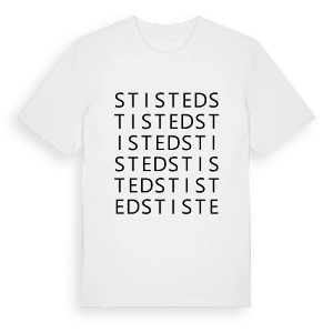 Stisted ordlek t-shirt – ekologisk bomull t-shirt från Pinshirt