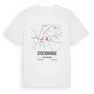 Stockbridge karta t-shirt – ekologisk bomull t-shirt från Pinshirt