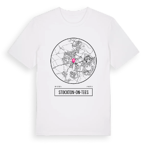 Stockton-on-Tees t-shirt – ekologisk bomull t-shirt från Pinshirt