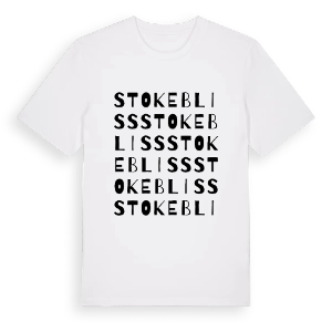 Stoke Bliss ordlek t-shirt – ekologisk bomull t-shirt från Pinshirt