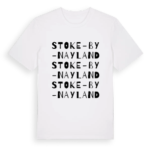 Stoke-by-Nayland ordlek t-shirt – ekologisk bomull t-shirt från Pinshirt