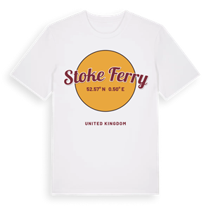 Stoke Ferry cirkel t-shirt – ekologisk bomull t-shirt från Pinshirt