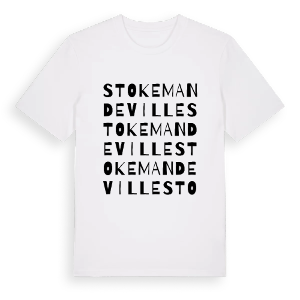 Stoke Mandeville ordlek t-shirt – ekologisk bomull t-shirt från Pinshirt