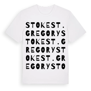 Stoke St. Gregory ordlek t-shirt – ekologisk bomull t-shirt från Pinshirt