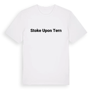 Stoke upon Tern fetstil t-shirt – ekologisk bomull t-shirt från Pinshirt