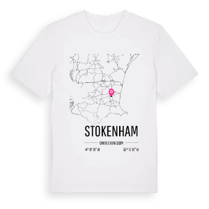 Stokenham karta t-shirt – ekologisk bomull t-shirt från Pinshirt