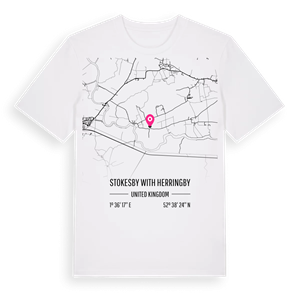 Stokesby with Herringby karta t-shirt – ekologisk bomull t-shirt från Pinshirt