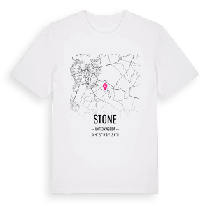 Stone karta t-shirt – ekologisk bomull t-shirt från Pinshirt