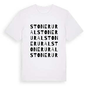 Stone Rural ordlek t-shirt – ekologisk bomull t-shirt från Pinshirt