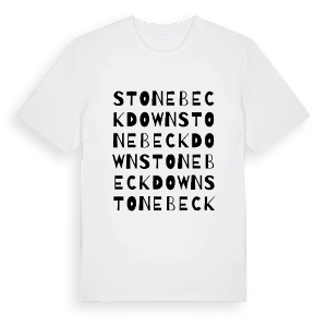 Stonebeck Down ordlek t-shirt – ekologisk bomull t-shirt från Pinshirt