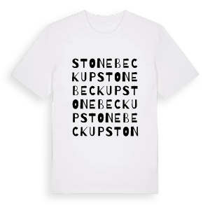 Stonebeck Up ordlek t-shirt – ekologisk bomull t-shirt från Pinshirt
