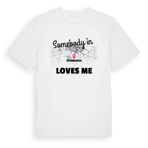 Någon i Stoneleigh älskar mig t-shirt – ekologisk bomull t-shirt från Pinshirt
