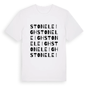Stoneleigh ordlek t-shirt – ekologisk bomull t-shirt från Pinshirt