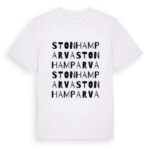Stonham Parva ordlek t-shirt – ekologisk bomull t-shirt från Pinshirt