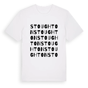 Stoughton ordlek t-shirt – ekologisk bomull t-shirt från Pinshirt