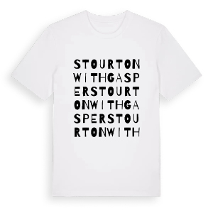 Stourton with Gasper ordlek t-shirt – ekologisk bomull t-shirt från Pinshirt