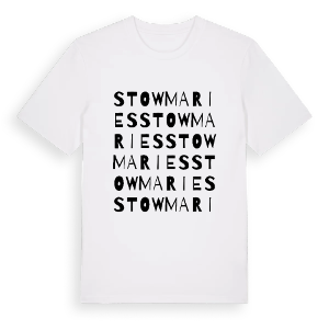 Stow Maries ordlek t-shirt – ekologisk bomull t-shirt från Pinshirt