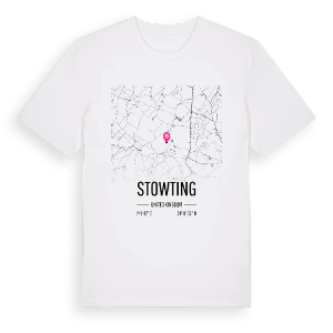 Stowting karta t-shirt – ekologisk bomull t-shirt från Pinshirt