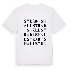 Stradishall ordlek t-shirt – ekologisk bomull t-shirt från Pinshirt